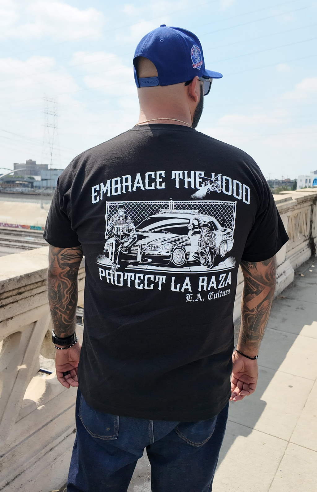 PRE-ORDER Embrace the Hood Protect La Raza T Shirt