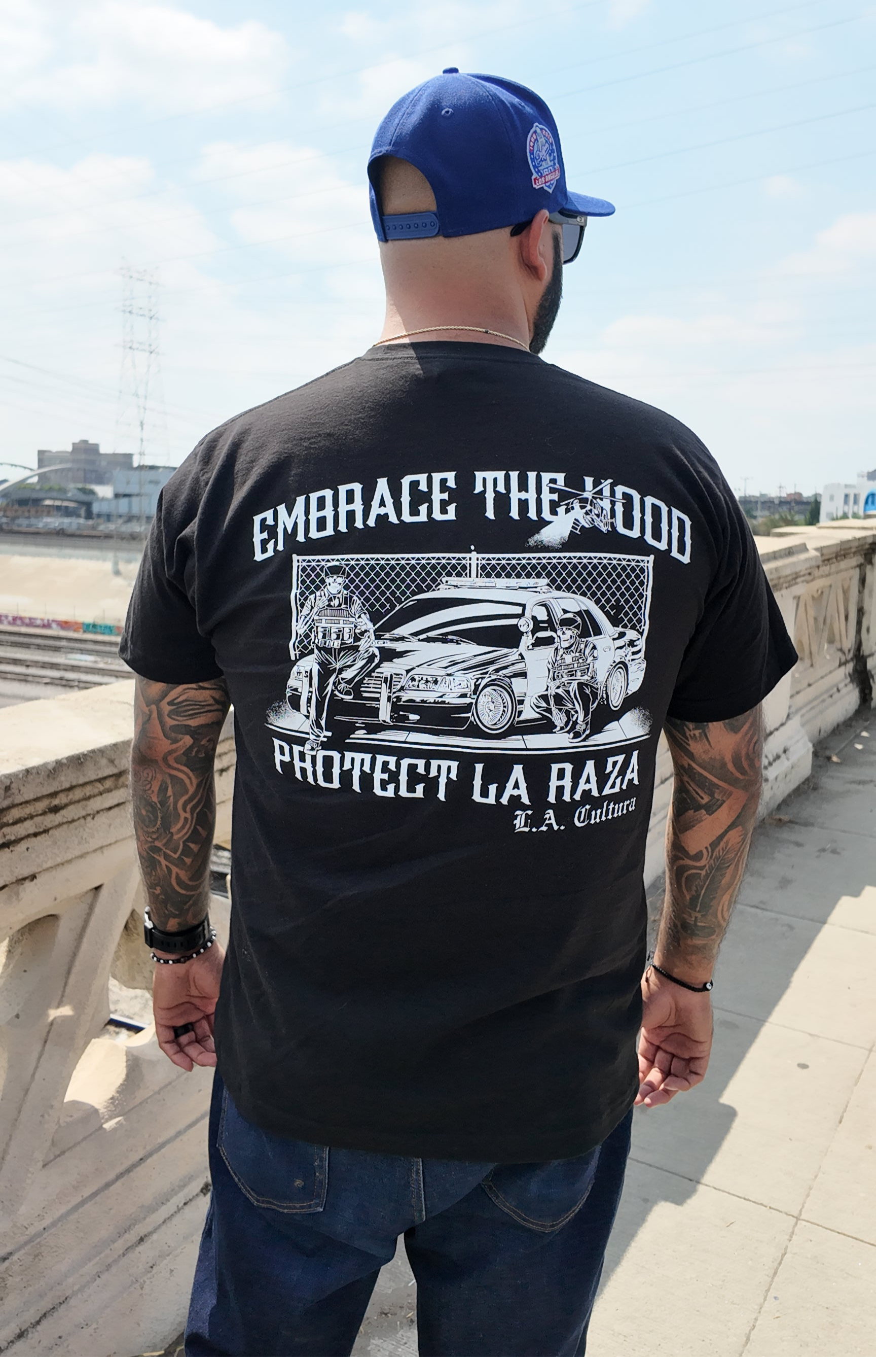 PRE-ORDER Embrace the Hood Protect La Raza T Shirt
