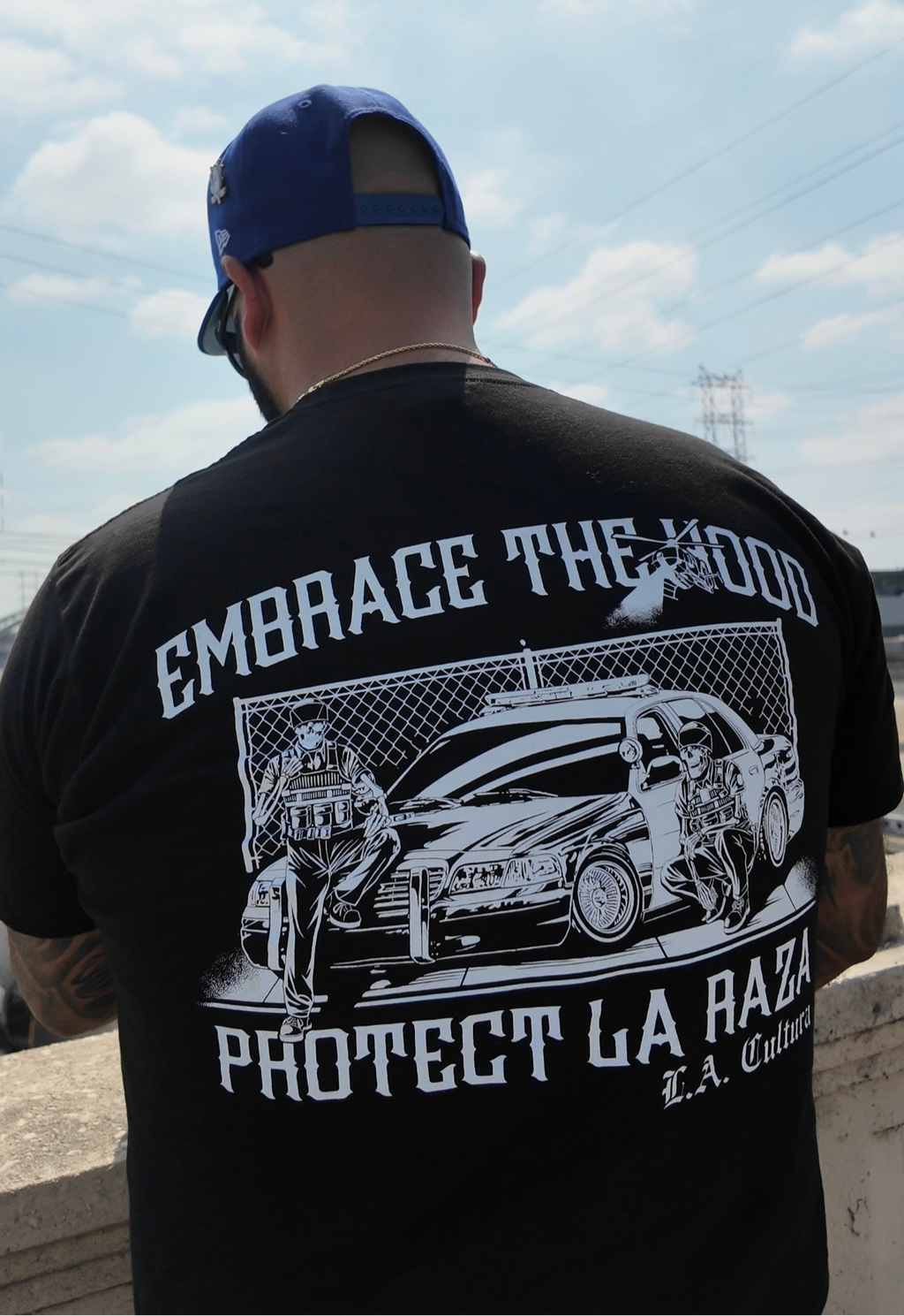 PRE-ORDER Embrace the Hood Protect La Raza T Shirt