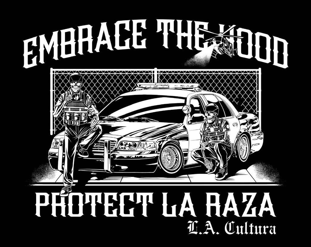 Embrace the Hood, Protect La Raza sticker